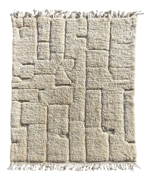 Large Moroccan Mrirt Beni Ouarain Wool Rug, 1990