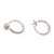 Vintage Diamond 18k White Gold Hoop Earrings, A Pair For Sale In Los Angeles - Image 6 of 7