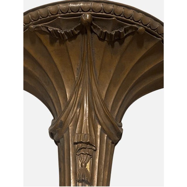 Antique Neoclassical Style Wall Bracket Sconce Shelf Copper 8” tall 10” wide at the top 5” deep at the top