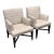 Hickory White Channel Tufted Lounge Armchairs, Pair For Sale