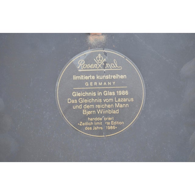 Rosenthal Vintage Glass Wall Plate by Bjørn Wiinblad for Rosenthal, 1983 For Sale - Image 4 of 5