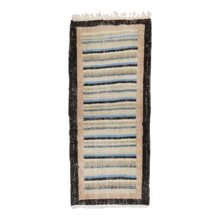 Shabby Chic Turkish Deco Minimalist Runner, Mid-20th Century For Sale