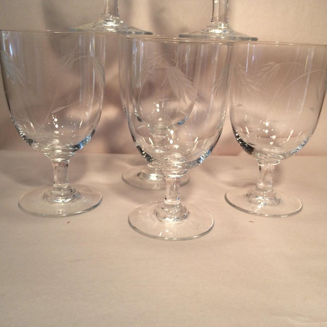 Glass Sasaki Mid-Century Wheat Pattern Glasses by Noritake - Set of 6 For Sale - Image 7 of 10