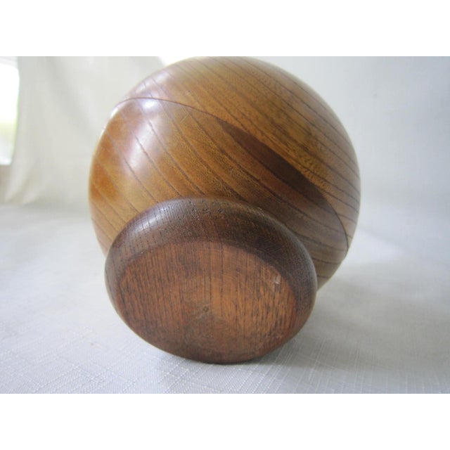 Mid-Century Modern Mid Century Carved Wood Pen/Pencil Holder For Sale - Image 3 of 4