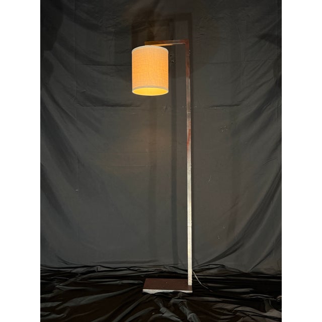 Architectural Floor Lamp With Unique Dark Bronze and Red-Tone Finish For Sale In Miami - Image 6 of 11