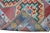 Hand-Knotted Kurdish Runner Rug . Tribal Colorful Runner Rug - 3′3″ × 11′4″ For Sale - Image 12 of 12