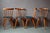 Mid-Century Modern Mid-Century Compass-Legged Chairs with Spindles, Set of 6 For Sale - Image 3 of 18