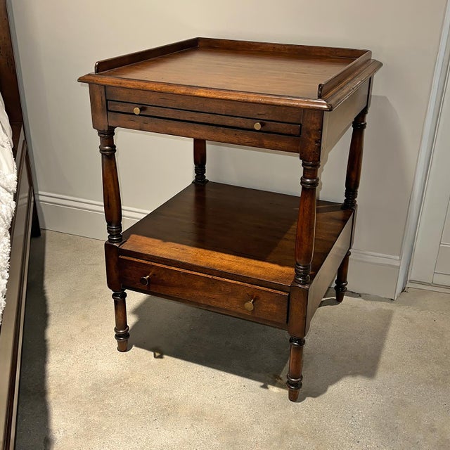 Wood Pair of Regency Style Side Tables For Sale - Image 7 of 9