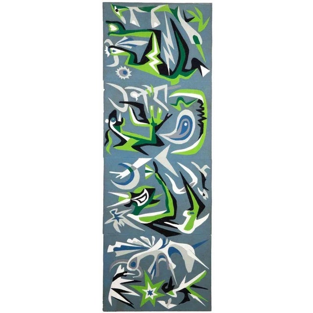 Modern Leo Guida, Abstract Composition, Original Mixed Media, 1970s For Sale - Image 3 of 3