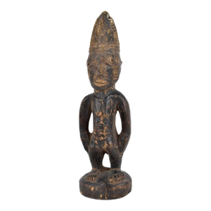 Early 20th Century Yoruba Ibeji Female Miniature Figure 10 Inch Nigeria