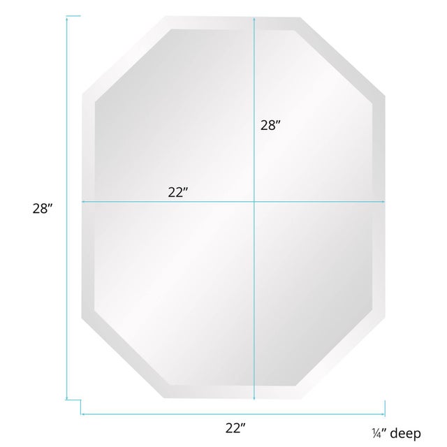 Frameless Octagonal Mirror For Sale In Chicago - Image 6 of 7