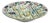 Large Hand Painted Floral Studio Pottery Porcelain Centerpiece Bowl 11" For Sale