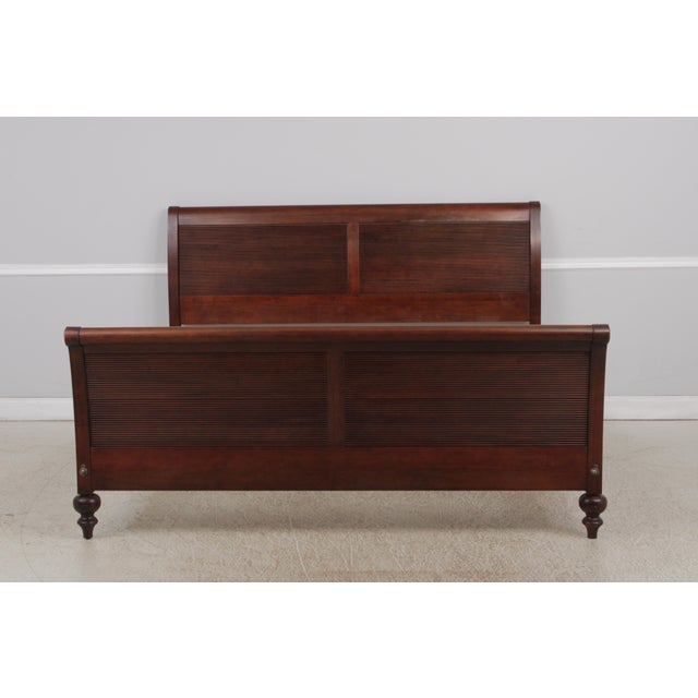 Ethan Allen Ethan Allen British Classics King Size Sleigh Bed For Sale - Image 4 of 17
