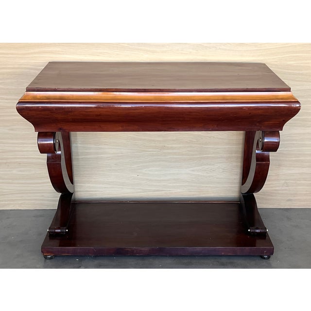 Biedermeier Early Biedermeier Period Walnut Console Table With Drawer, Austria, Circa 1830 For Sale - Image 3 of 11