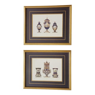 Sevres Vases Framed Prints-Set For Sale