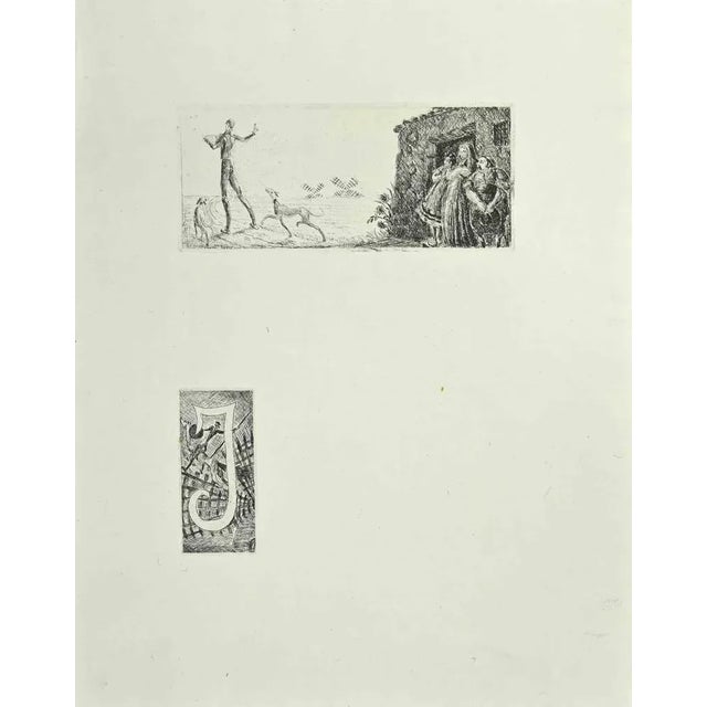 Speech of Don Quixote is an etching and drypoint print on ivory-colored China paper, realized by Wladyslaw Jahl in 1951....