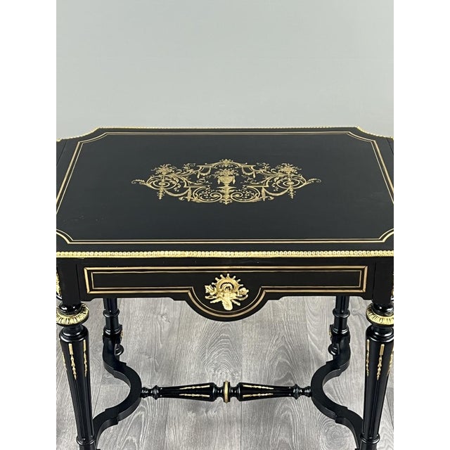 19th Century Napoleon III Drop-Leaf Coffee Table For Sale - Image 9 of 13