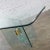 Metal All Glass Dining Table With Brass Plated Connector Attributed to the Pace Collection For Sale - Image 7 of 13