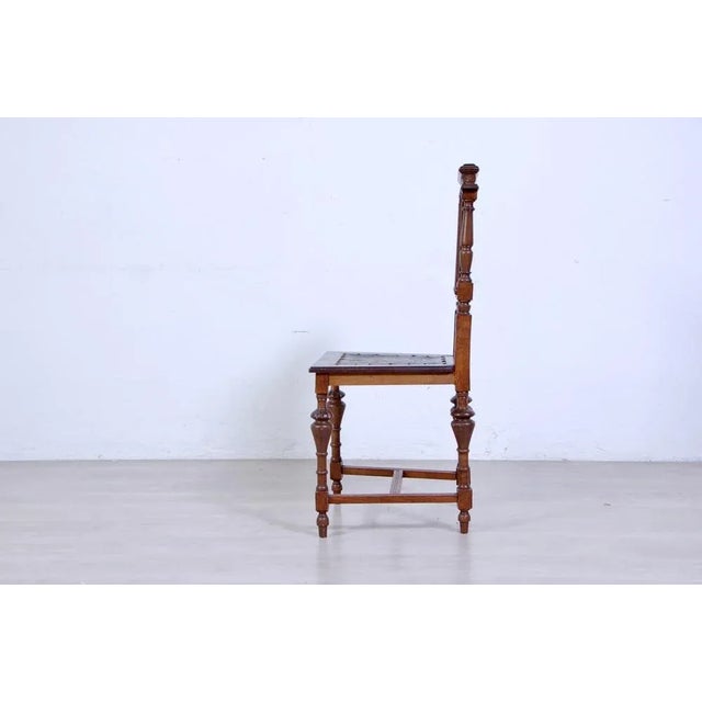 Neo-Renaissance Leather Chair, 1890s For Sale - Image 5 of 13