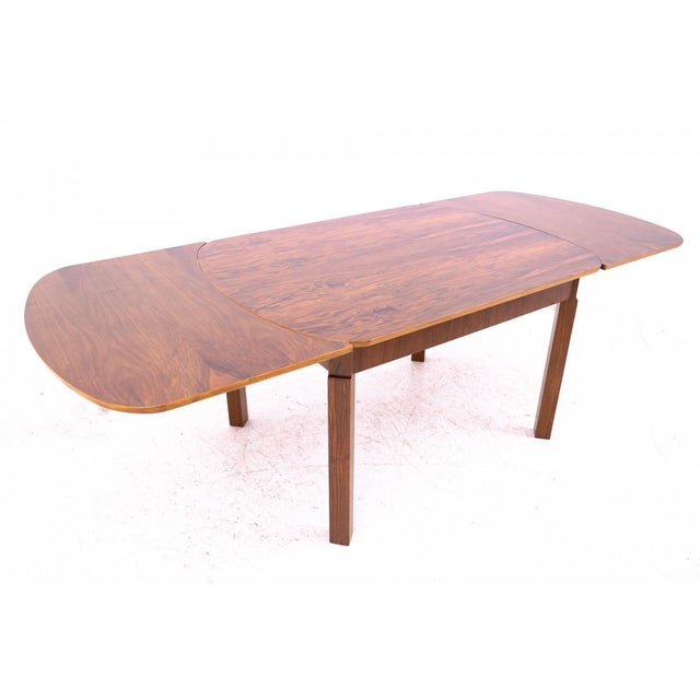 Brown Art Deco Table, Poland, 1930 For Sale - Image 8 of 9
