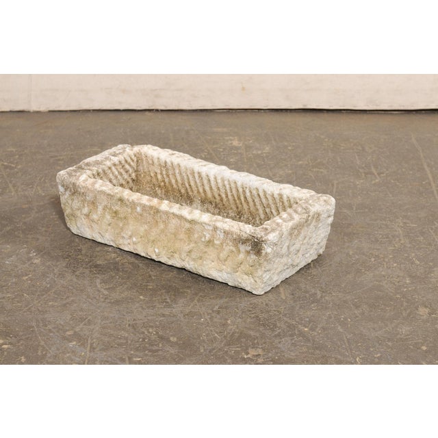 Stone 19th C. Spanish Rectangular Stone Planter For Sale - Image 7 of 11