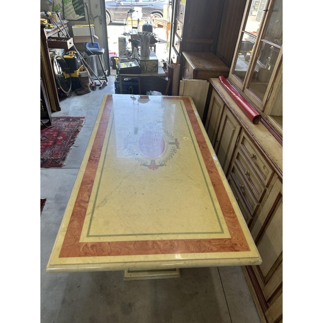 Marble Dining Table with Column Bases, 1970s For Sale - Image 4 of 18