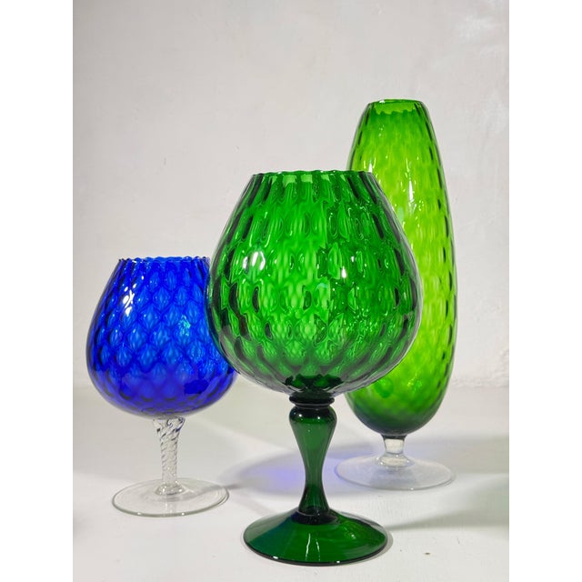 Mid-Century Empoli Glass, 1960s, Set of 3 For Sale - Image 9 of 18