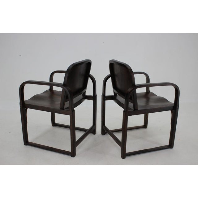 Brown Beech Armchairs from Tatra, Czechoslovakia, 1950s, Set of 2 For Sale - Image 8 of 18