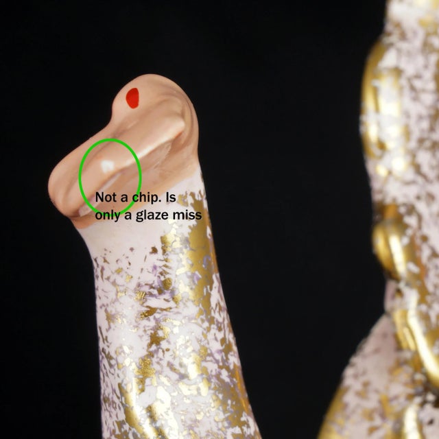 Dark Pink 1950s Mid-Century Californian Ceramic Siamese Dancers Figurines - a Pair For Sale - Image 8 of 13