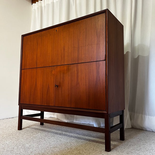 Rare 1960s scandinavian secretary desk in the style of marian grabinski for ikea a particularly elegant piece thanks to...