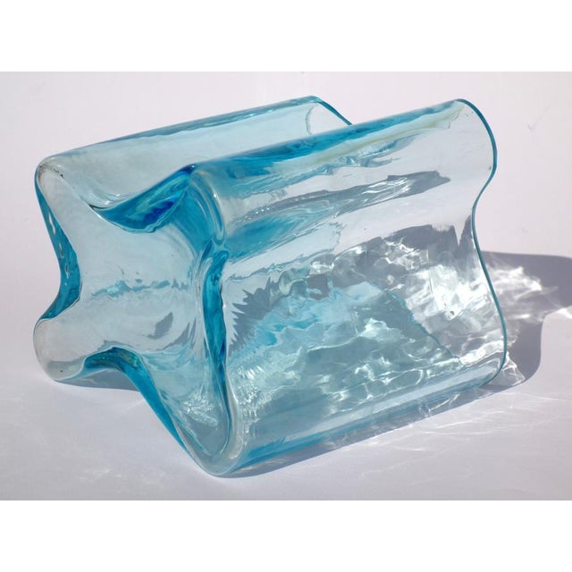 Space Age Blue Glass Vase, 1960s, in Flawless conditions. Designed 1960 to 1969