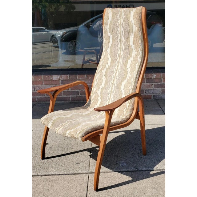 1960s Yngve Ekström Lamino Chair for Swedese Scandinavian Modern Design Is Stamped, Made In Sweden. A Scandinavian Modern...