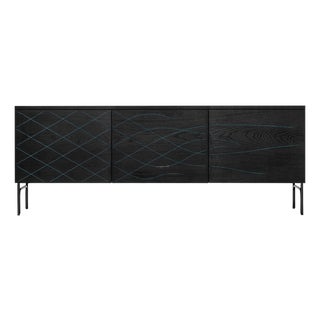 Couture Sideboard in Stained Black Ash Wood by Färg & Blanche for BD Barcelona For Sale