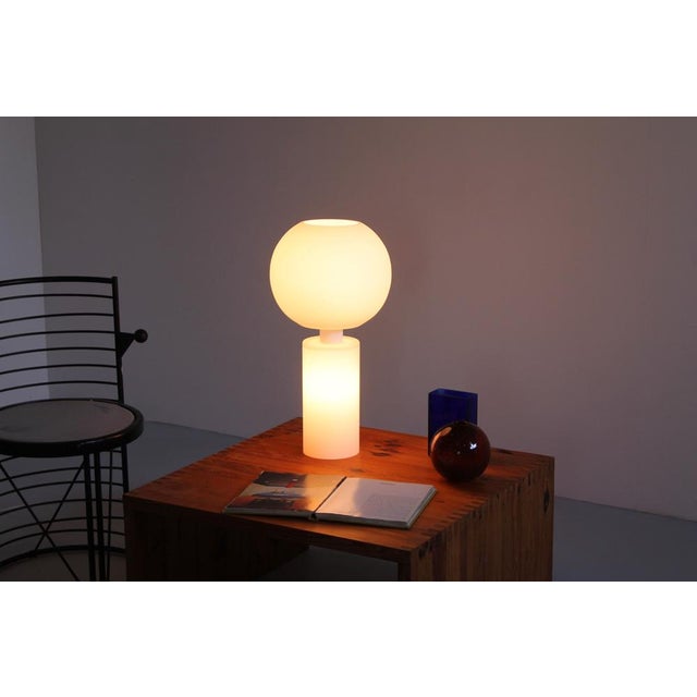 Large Italian Postmodern Abstract Shaped Glass Table Lamp from Yvolux, 1980s For Sale - Image 18 of 18