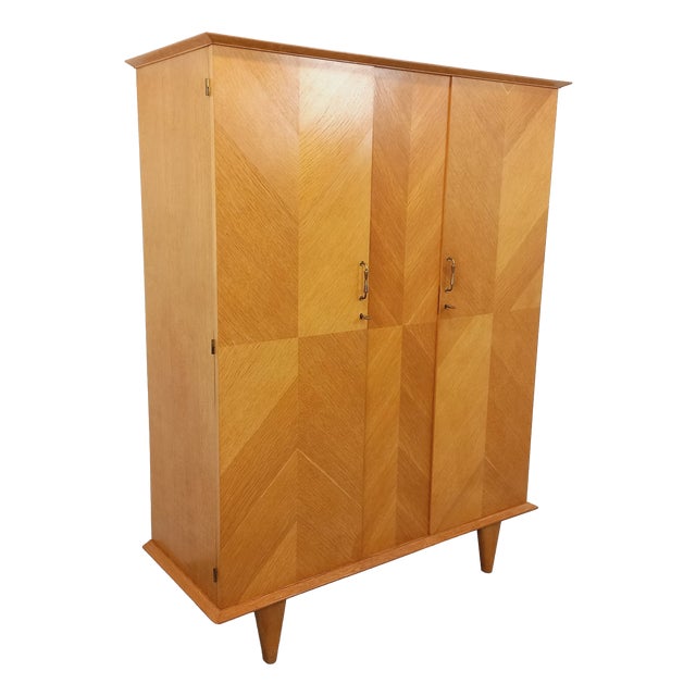 Vintage Oak Wardrobe, 1960s For Sale
