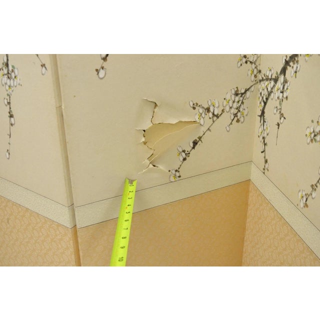 Mid 20th Century Chinoiserie Japanese Cherry Blossom Byobu 8 Panel Folding Screen Room Divider For Sale In Philadelphia - Image 6 of 12