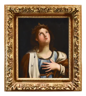 Guido Reni, Saint Catherine of Alexandria Reni, 1650, Oil on Canvas, Framed