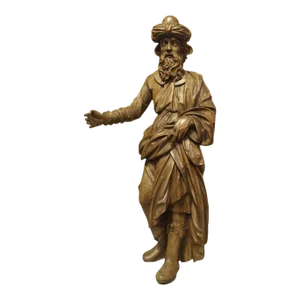 18th Century Carved Wooden Statue From France