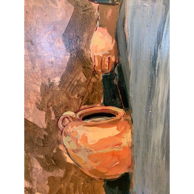 1980s Figurative Painting by Listed Artist Michel Moreau For Sale - Image 10 of 13