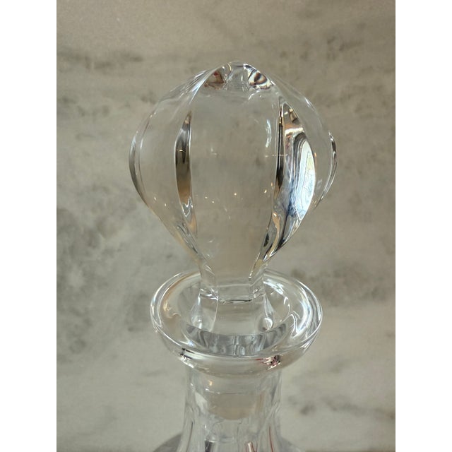 Transparent Vintage Crystal Decanter For Sale - Image 8 of 10