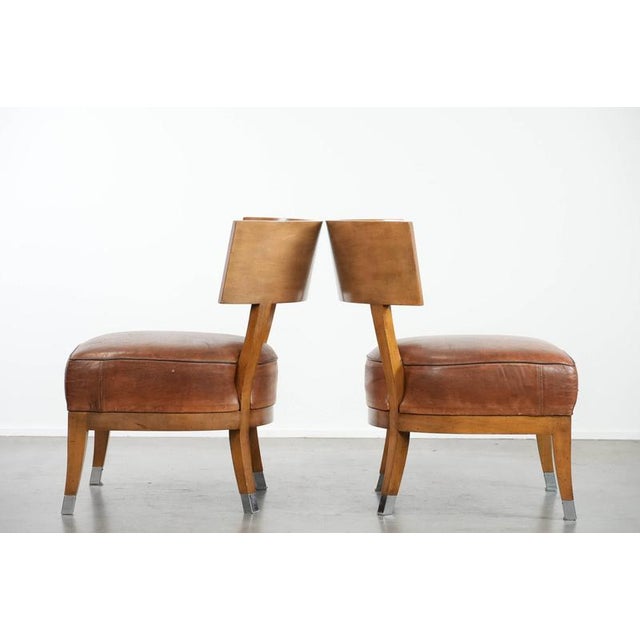 Vintage Armchairs in Sheepskin, Set of 4 For Sale - Image 5 of 18