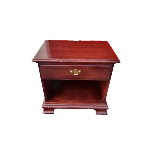Vintage Mid 20th Century Cherry Nightstand Rvs For Sale - Image 9 of 9
