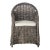 Wicker Club Chair in Black Wash For Sale