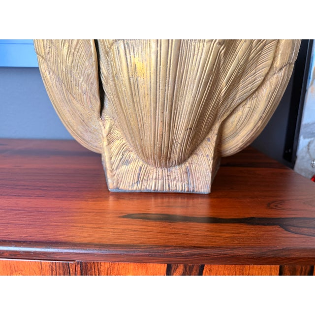 1970s Large Brass Sea Shell Planter For Sale - Image 11 of 12