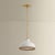 Contemporary Hudson Valley Lighting Southfields 10.25 in. 1 Light Pendant in Aged Brass and Ceramic Cream Pebble Finish For Sale - Image 3 of 8