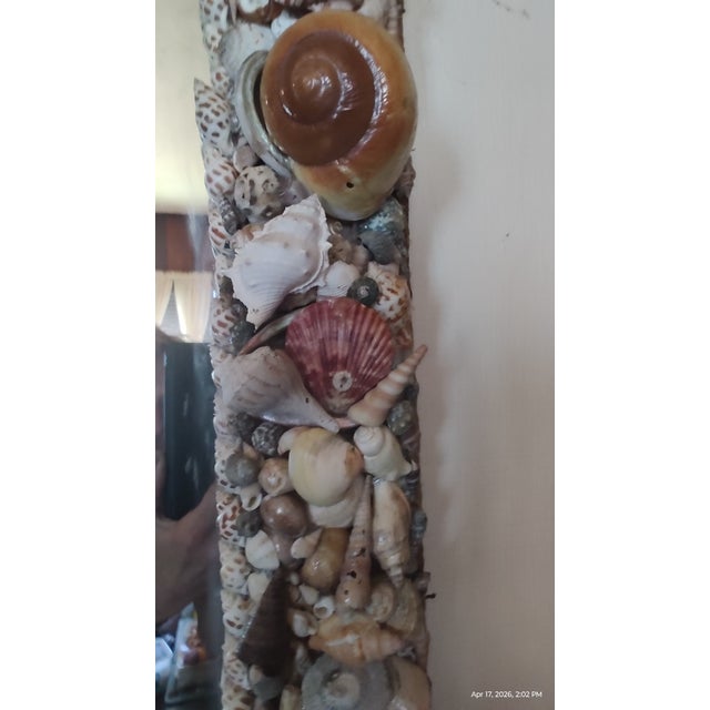 1980s Artisan Custom California Seashell Mirror For Sale - Image 5 of 18