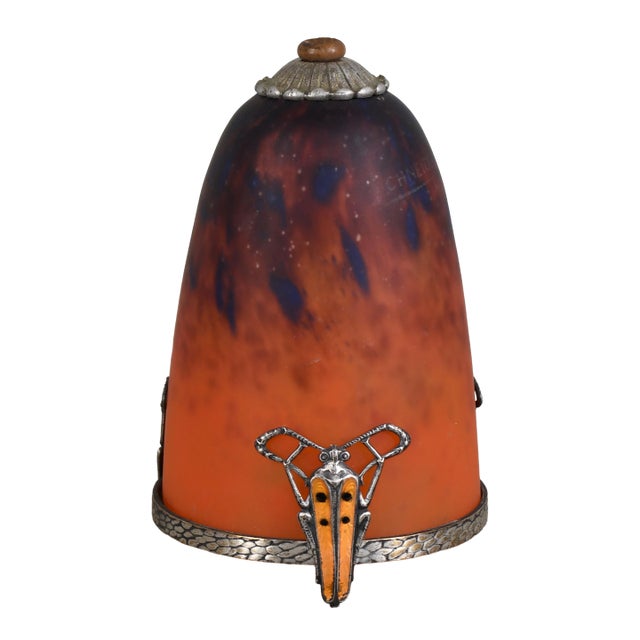 French Art Deco Night Lamp by E. Val Et Cie. & Charles Schneider - 1920s France For Sale