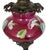 FREE SHIPPING ANYWHERE IN THE CONTINENTAL US! This is a gorgeous antique Victorian oil/kerosene lamp base. Deep purplish-...