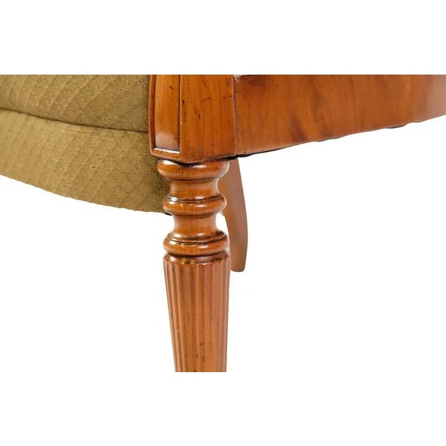 Ear Baked Armchair in Cherry Tree For Sale - Image 4 of 5