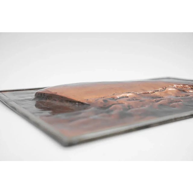 Handmade 3D Copper and Brass Ship Relief Mural For Sale - Image 4 of 10